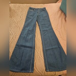 Pierre Andre Ventage Flair  Blue Women's Jeans 100% Cotton No Streach Runs Small